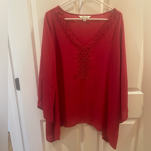 The Pioneer Woman 3/4 sleeves Shark bite hem Tunic Top-XXL- NWOT - Picture 2 of 11